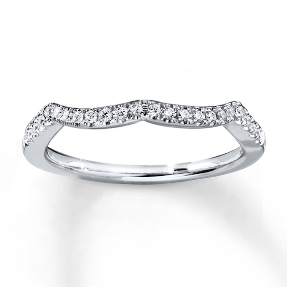 Previously Owned Diamond Wedding Band 1/8 ct tw Round-cut 14K White Gold Size