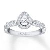 Thumbnail Image 1 of Previously Owned Neil Lane Engagement Ring 3/4 ct tw Pear & Round-cut Diamonds 14K White Gold Size 8.5