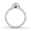 Thumbnail Image 2 of Previously Owned Neil Lane Engagement Ring 3/4 ct tw Pear & Round-cut Diamonds 14K White Gold Size 8.5