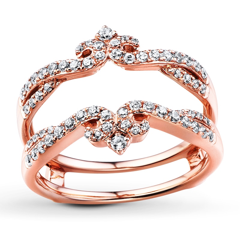 Main Image 1 of Previously Owned Diamond Enhancer Ring 1/2 ct tw Round-cut 14K Rose Gold Size 9