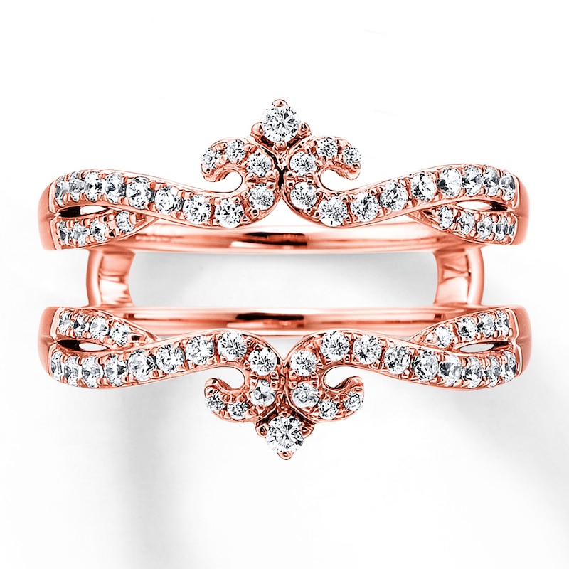 Main Image 4 of Previously Owned Diamond Enhancer Ring 1/2 ct tw Round-cut 14K Rose Gold Size 9