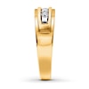 Thumbnail Image 3 of Previously Owned Men's Wedding Band 1/4 ct tw Round-cut Diamonds 10K Yellow Gold Size 13.75