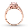Thumbnail Image 2 of Previously Owned Morganite Engagement Ring 3/8 ct tw Round-cut Diamonds 14K Rose Gold - Size 10