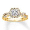 Thumbnail Image 1 of Previously Owned Diamond Engagement Ring 1/2 ct tw Round-cut 10K Two-Tone Gold Size 10