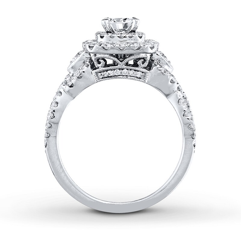 Main Image 2 of Previously Owned Neil Lane Engagement Ring 1-3/8 ct tw Round-cut Diamonds 14K White Gold - Size 8.5