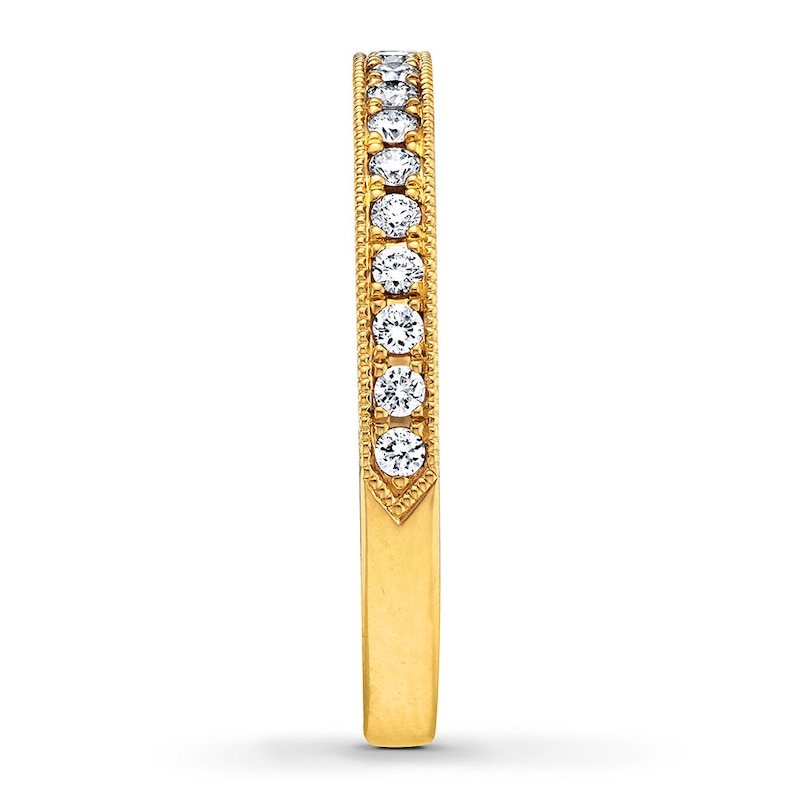 Main Image 3 of Previously Owned Neil Lane Wedding Band 1/3 ct tw Round-cut Diamonds 14K Yellow Gold - Size 8.75