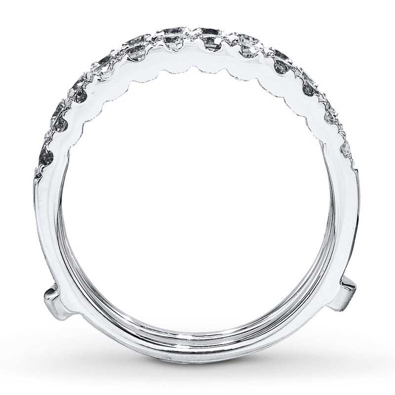 Main Image 2 of Previously Owned Diamond Enhancer Ring 1 ct tw Round-cut 14K White Gold - Size 9.5