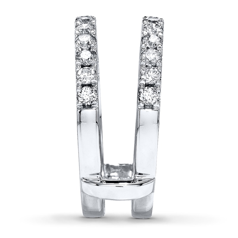 Main Image 3 of Previously Owned Diamond Enhancer Ring 1 ct tw Round-cut 14K White Gold - Size 9.5