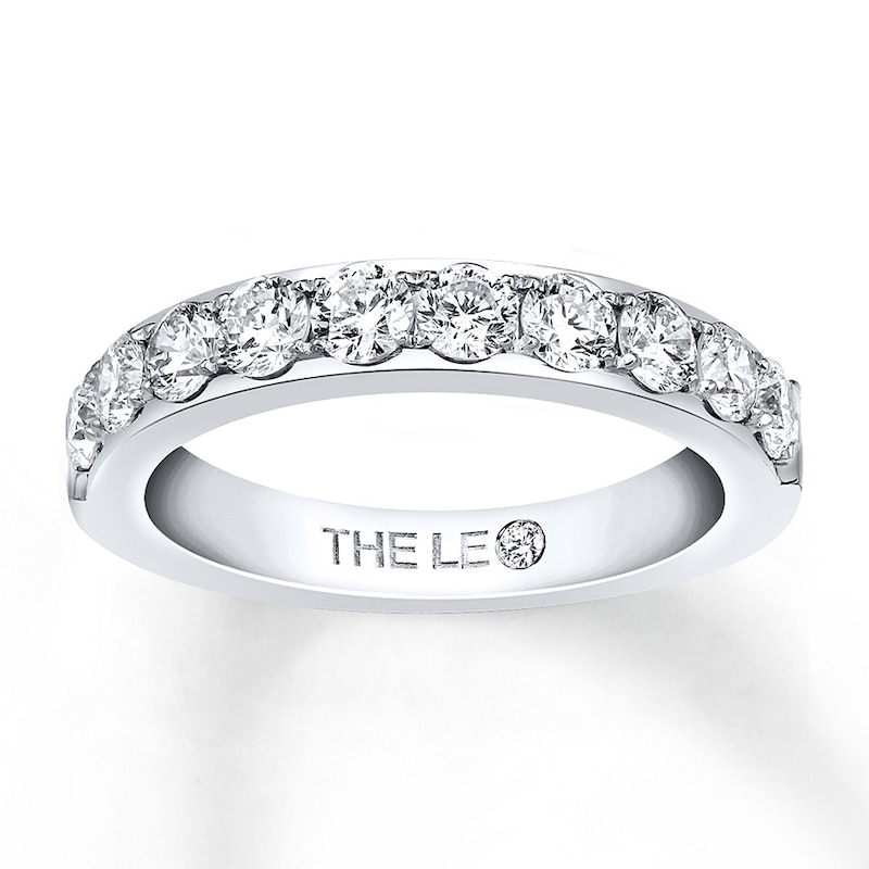Main Image 1 of Previously Owned THE LEO Diamond Band 1 ct tw Round-cut 14K White Gold Size 8.75