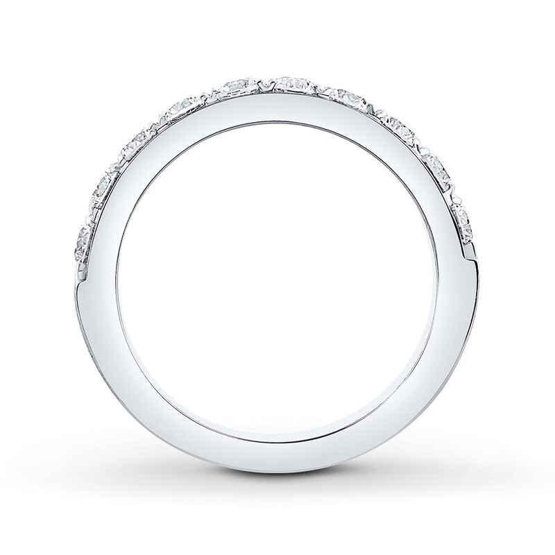 Main Image 2 of Previously Owned THE LEO Diamond Band 1 ct tw Round-cut 14K White Gold Size 8.75