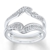 Thumbnail Image 1 of Previously Owned Diamond Enhancer Ring 1/6 ct tw Round-cut 10K White Gold - Size 9.5
