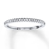 Thumbnail Image 1 of Previously Owned Diamond Wedding Band 1/10 ct tw Round-cut 10K White Gold - Size 3.75