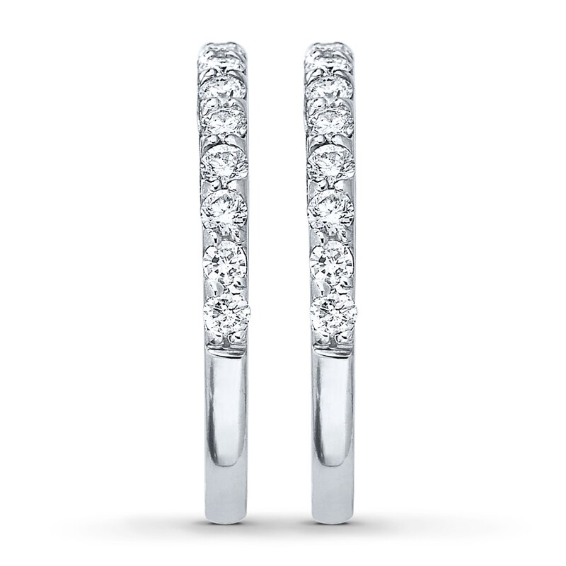 Main Image 3 of Previously Owned Diamond Wedding Bands 1 ct tw Round-cut 14K White Gold Size 5.5