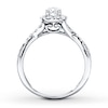 Thumbnail Image 2 of Previously Owned Diamond Engagement Ring 1/2 ct tw Round-cut 10K White Gold - Size 3.25