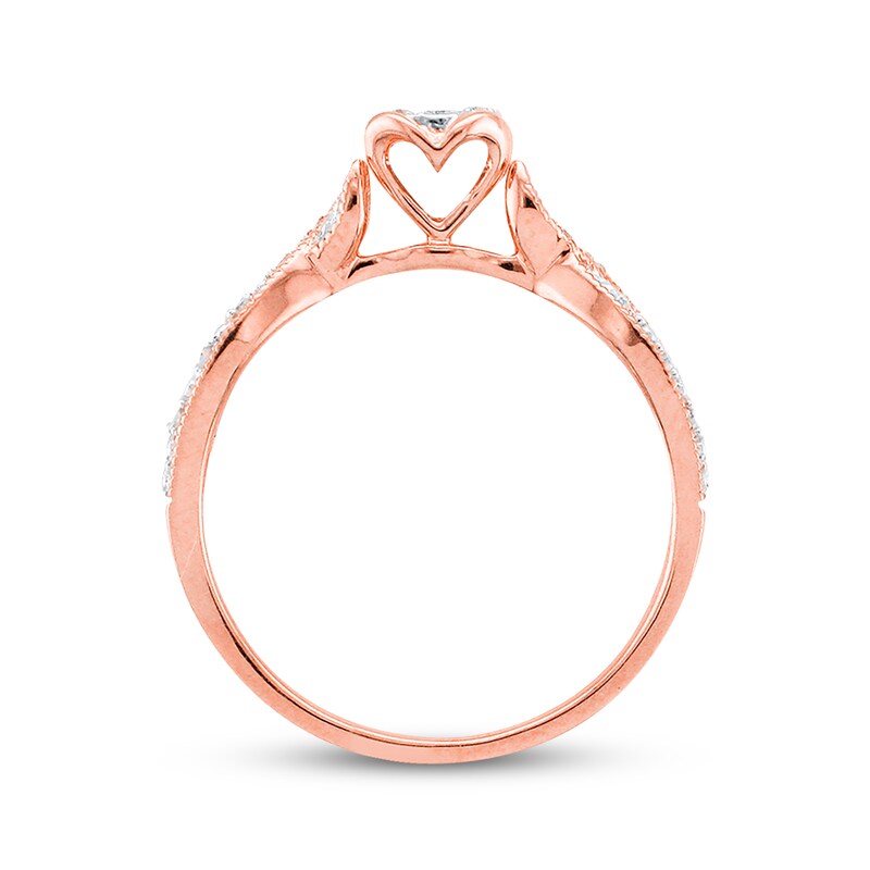 Previously Owned Diamond Ring 1/5 ct tw Round-cut 10K Rose Gold