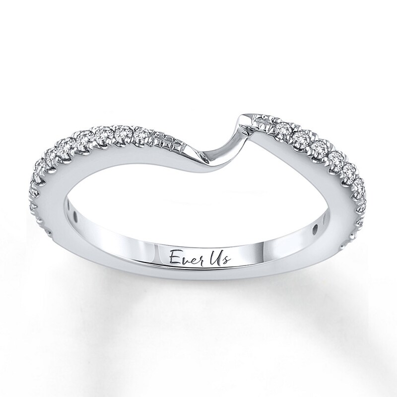 Main Image 1 of Previously Owned Ever Us Band 1/3 ct tw Round-cut Diamonds 14K White Gold - Size 5