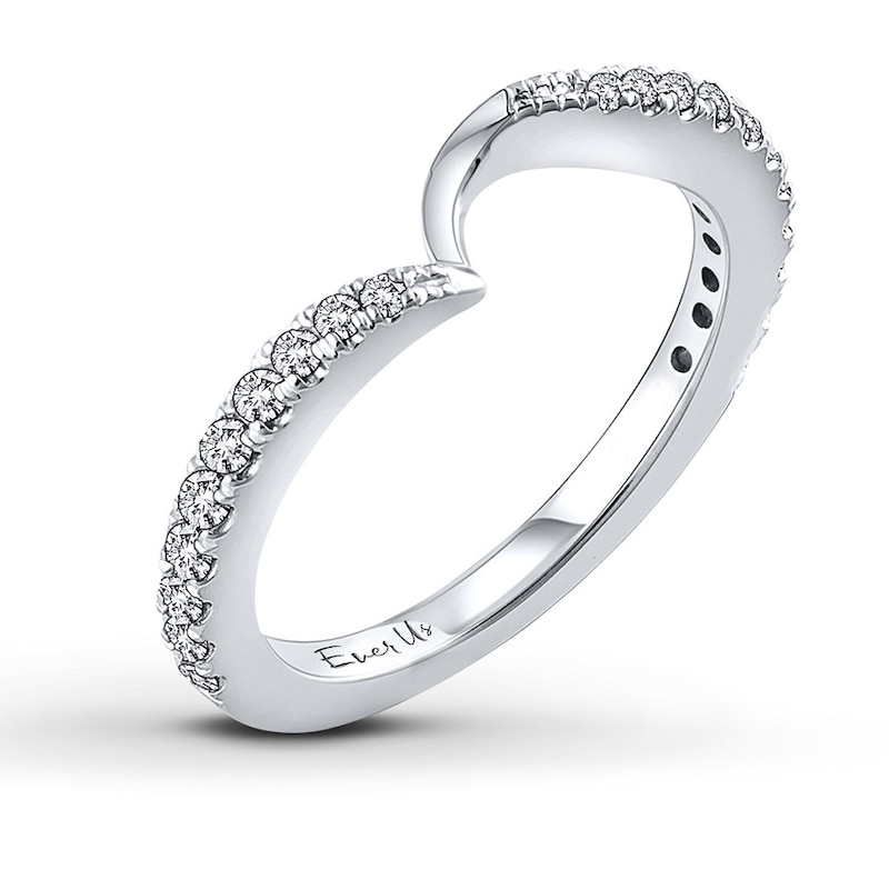 Main Image 2 of Previously Owned Ever Us Band 1/3 ct tw Round-cut Diamonds 14K White Gold - Size 5