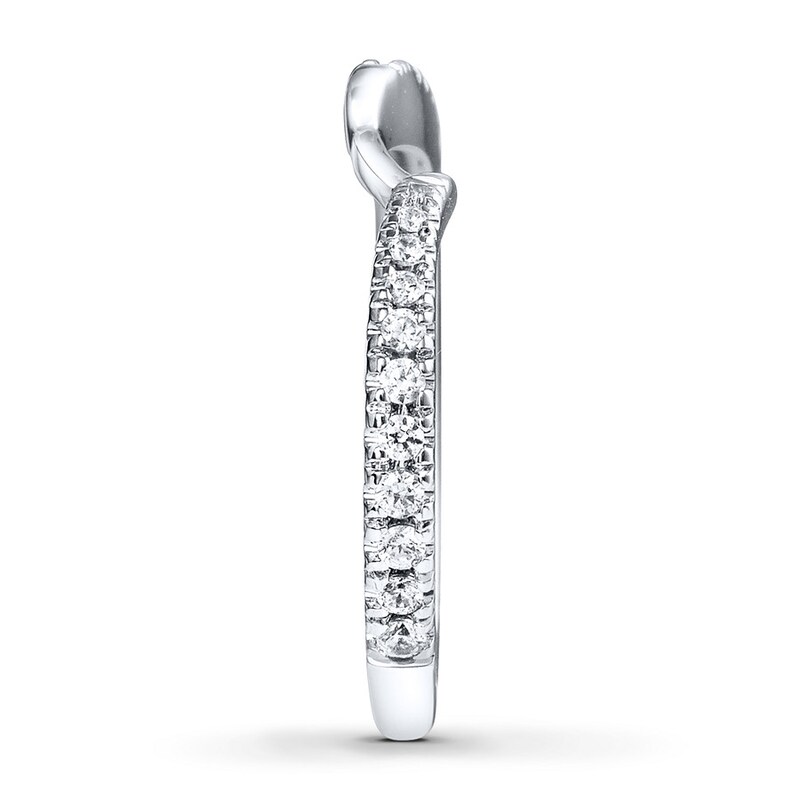Main Image 4 of Previously Owned Ever Us Band 1/3 ct tw Round-cut Diamonds 14K White Gold - Size 5