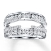 Thumbnail Image 1 of Previously Owned Diamond Enhancer Ring 1 ct tw Round-cut 14K White Gold Size 5