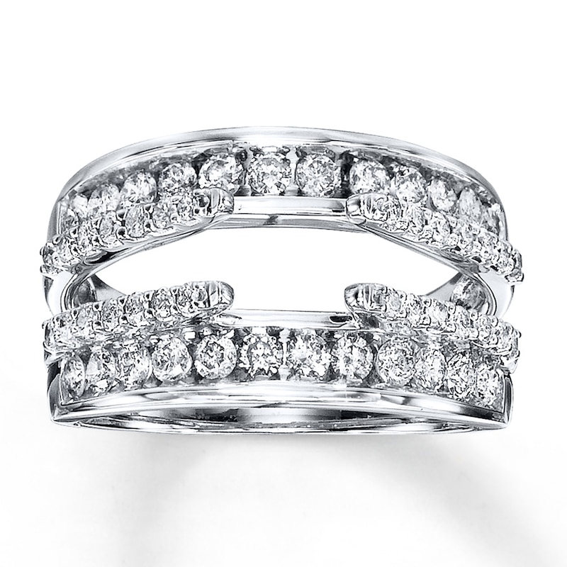 Main Image 1 of Previously Owned Diamond Enhancer Ring 1 ct tw Round-cut 14K White Gold Size 5