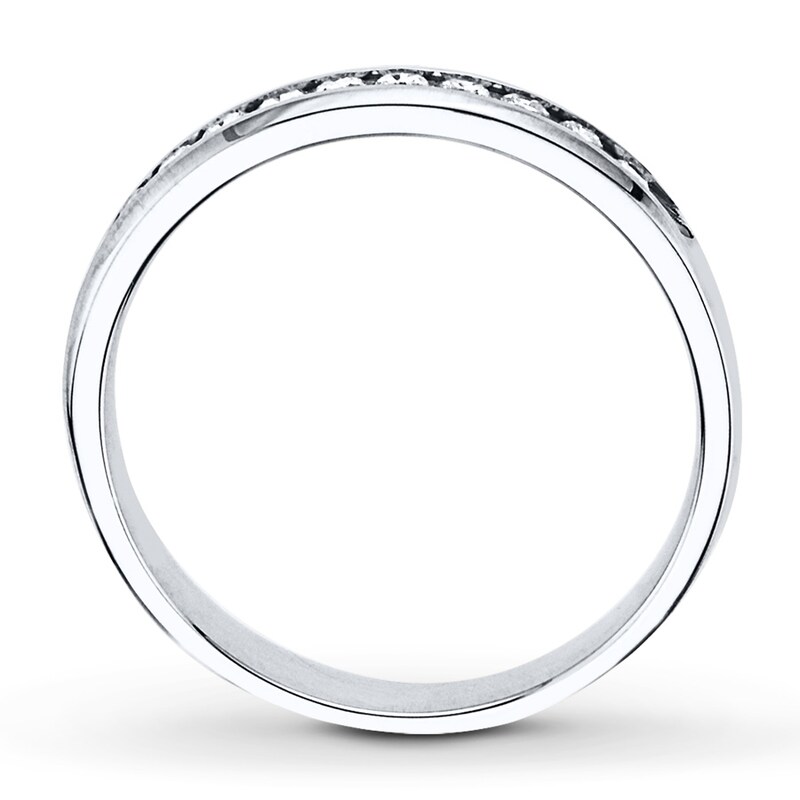 Main Image 2 of Previously Owned Diamond Band 1/4 ct tw Round-cut 10K White Gold - Size 9.5