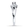 Thumbnail Image 3 of Previously Owned Three-Stone Engagement Ring 3/8 ct tw Diamonds 14K White Gold - Size 3.75