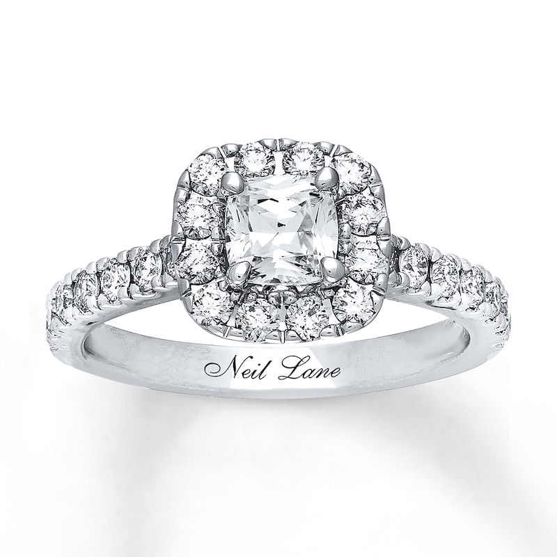 Main Image 1 of Previously Owned Neil Lane Diamond Engagement Ring 1-3/8 ct tw 14K White Gold Size 5.25