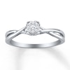 Thumbnail Image 1 of Previously Owned Diamond Promise Ring 1/15 ct tw 10K White Gold Size 4