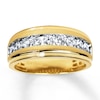 Thumbnail Image 1 of Previously Owned Men's Wedding Band 1 ct tw Diamonds 10K Yellow Gold - Size 12