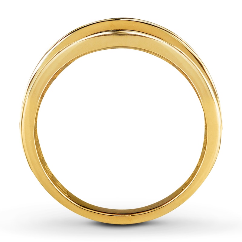 Main Image 2 of Previously Owned Men's Wedding Band 1 ct tw Diamonds 10K Yellow Gold - Size 12