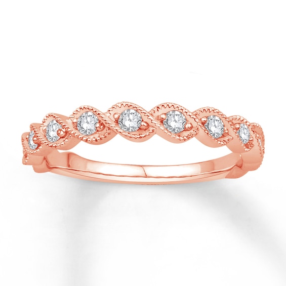 Previously Owned Diamond Anniversary Band 1/3 ct tw Round-cut 10K Rose Gold Size