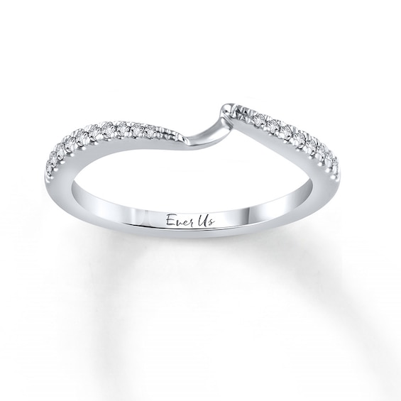 Previously Owned Ever Us Band 1/8 ct tw Round-cut Diamonds 14K White Gold Size 10