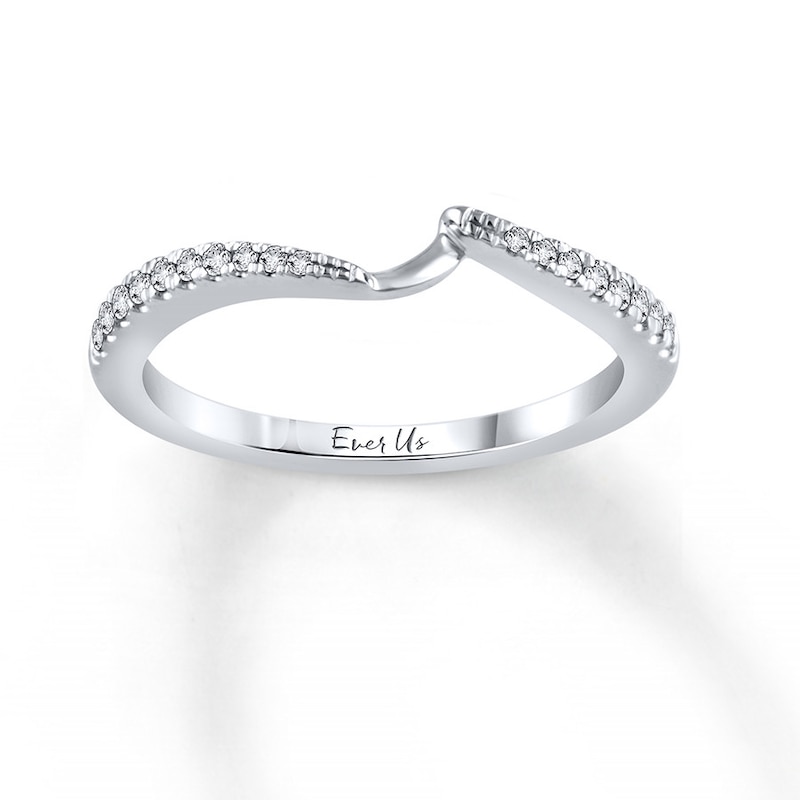 Main Image 1 of Previously Owned Ever Us Band 1/8 ct tw Round-cut Diamonds 14K White Gold Size 10