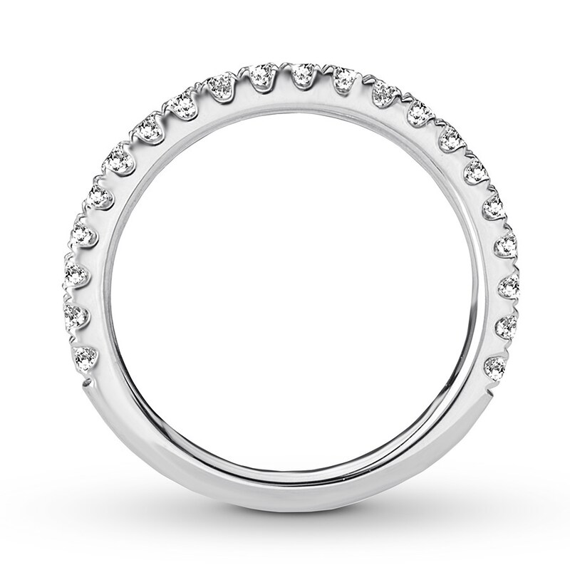 Main Image 2 of Previously Owned Diamond Wedding Band 3/8 ct tw Round-cut 14K White Gold - Size 4.75