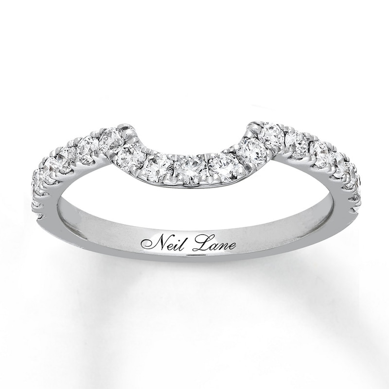 Main Image 1 of Previously Owned Neil Lane Wedding Band 1/2 ct tw Round-cut Diamonds 14K White Gold - Size 9