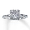 Thumbnail Image 1 of Previously Owned Diamond Engagement Ring 1/2 ct tw Princess-Cut 14K White Gold Size 9.5