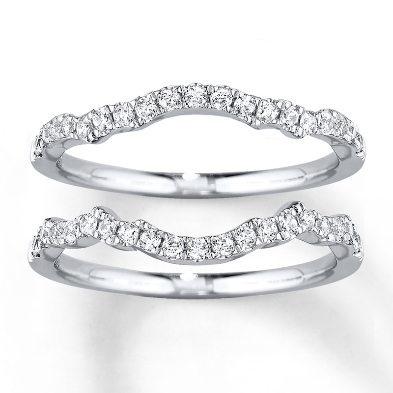 Main Image 1 of Previously Owned Wedding Bands 3/8 ct tw Round-cut Diamonds 14K White Gold Size 3.5