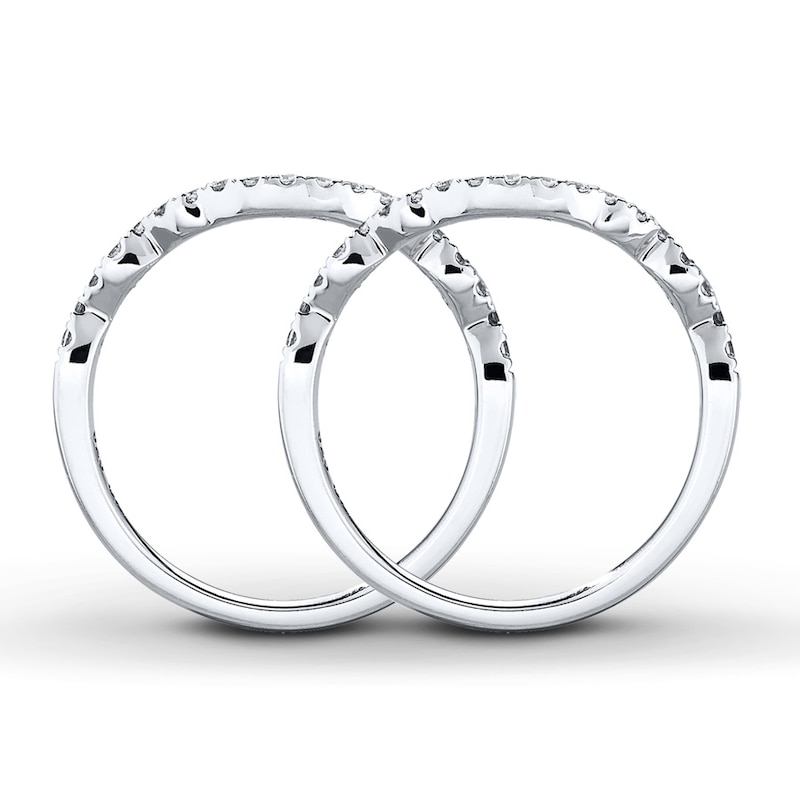 Main Image 2 of Previously Owned Wedding Bands 3/8 ct tw Round-cut Diamonds 14K White Gold Size 3.5