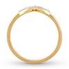 Thumbnail Image 2 of Previously Owned Diamond Chevron Ring 10K Yellow Gold - Size 9.75
