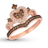 Thumbnail Image 1 of Previously Owned Le Vian Chocolate Diamond Tiara Ring 1/2 ct tw 14K Strawberry Gold - Size 9.75