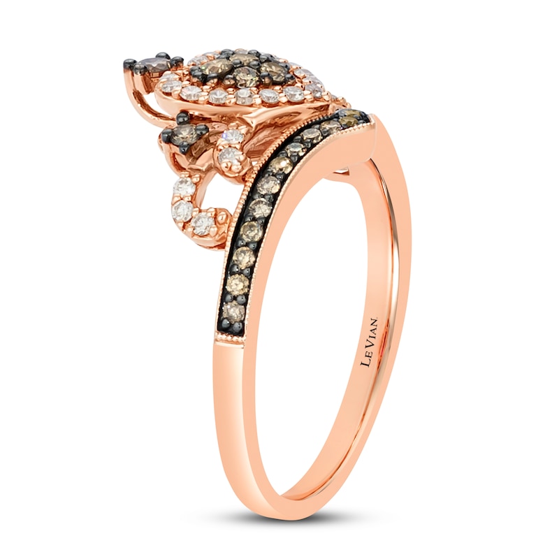 Main Image 2 of Previously Owned Le Vian Chocolate Diamond Tiara Ring 1/2 ct tw 14K Strawberry Gold - Size 9.75