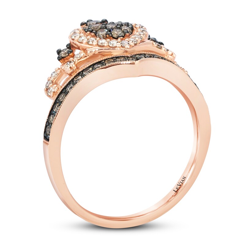 Main Image 3 of Previously Owned Le Vian Chocolate Diamond Tiara Ring 1/2 ct tw 14K Strawberry Gold - Size 9.75