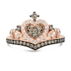 Thumbnail Image 4 of Previously Owned Le Vian Chocolate Diamond Tiara Ring 1/2 ct tw 14K Strawberry Gold - Size 9.75