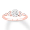 Thumbnail Image 1 of Previously Owned Diamond Promise Ring 1/6 ct tw Round-cut 10K Rose Gold Size 4.75