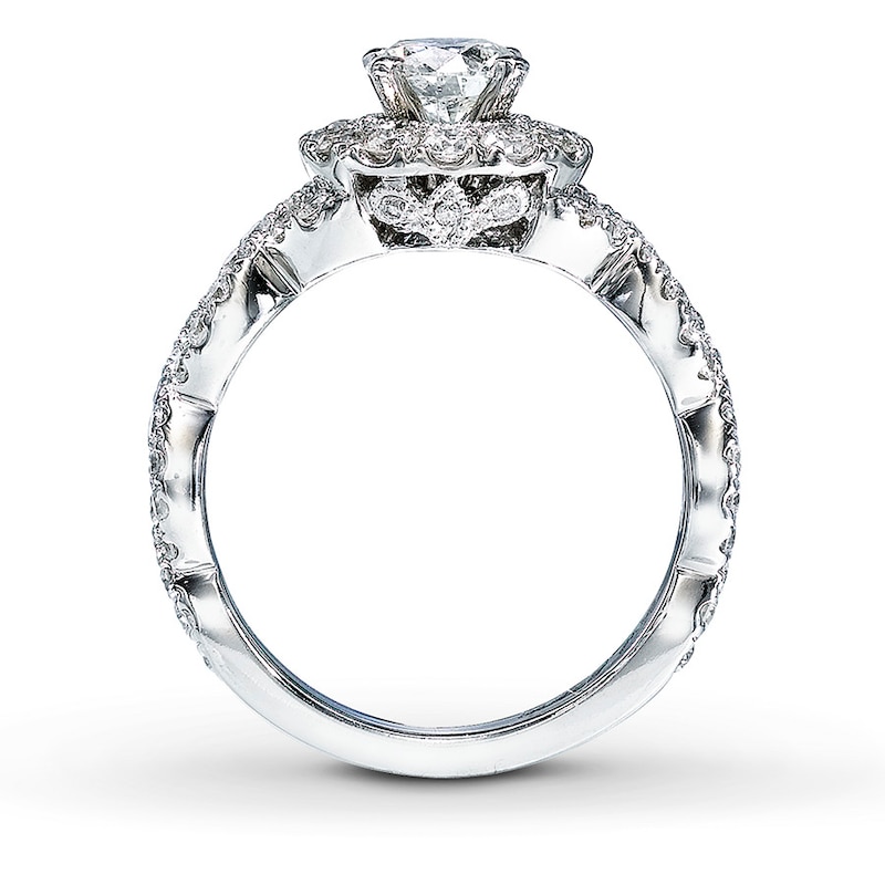 Main Image 2 of Previously Owned Neil Lane Engagement Ring 1-5/8 ct tw Round-cut Diamonds 14K White Gold Size 9.5