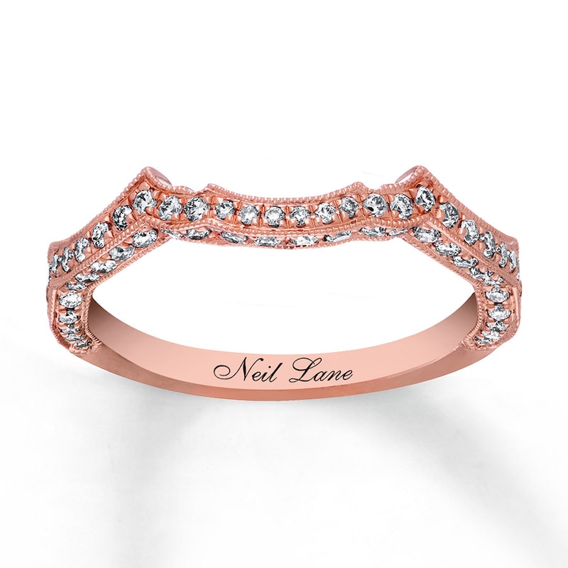 Main Image 1 of Previously Owned Neil Lane Wedding Band 3/8 ct tw Round-cut Diamonds 14K Rose Gold Size 9.75