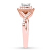 Thumbnail Image 3 of Previously Owned Diamond Engagement Ring 1/2 ct tw Princess & Round-cut 14K Rose Gold Size 4.75