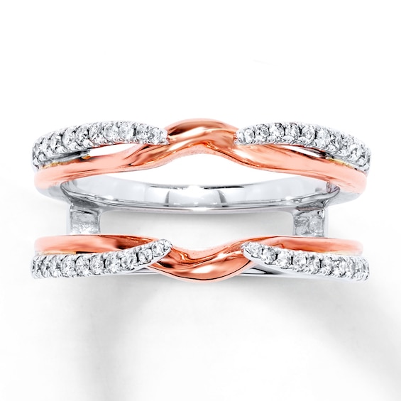 Previously Owned Diamond Enhancer Ring 1/3 ct tw Round-cut 14K Two-Tone Gold Size 4.5