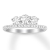 Thumbnail Image 1 of Previously Owned Three-Stone Diamond Ring 1 ct tw Round-cut 14K White Gold Size 9.25
