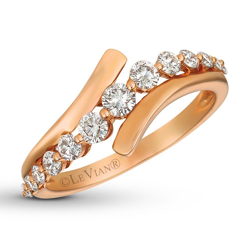 Previously Owned Le Vian Nude Diamond Ring 5/8 ct tw Round 14K Strawberry Gold - Size 10.25